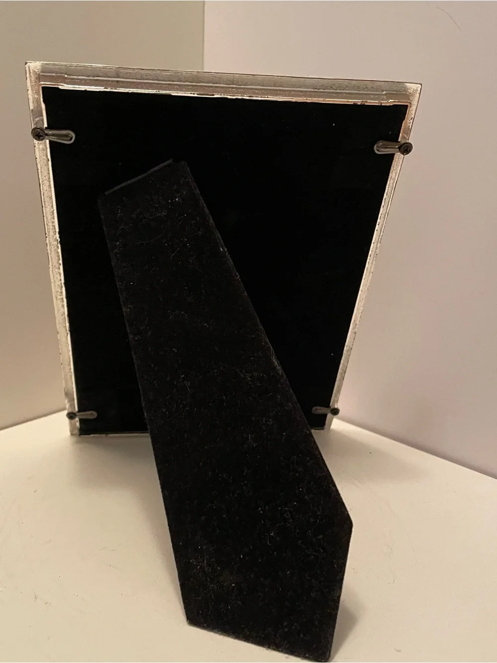 Basketweave 5x7 Photo Frame Silver Tone Tabletop‎